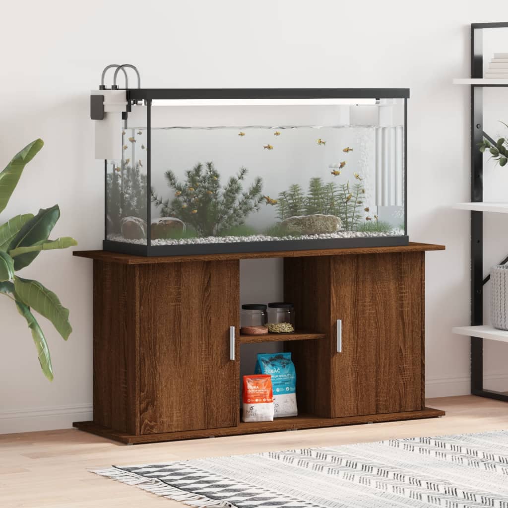 Aquariumstandaard 101x41x58 cm bewerkt hout eikenkleurig