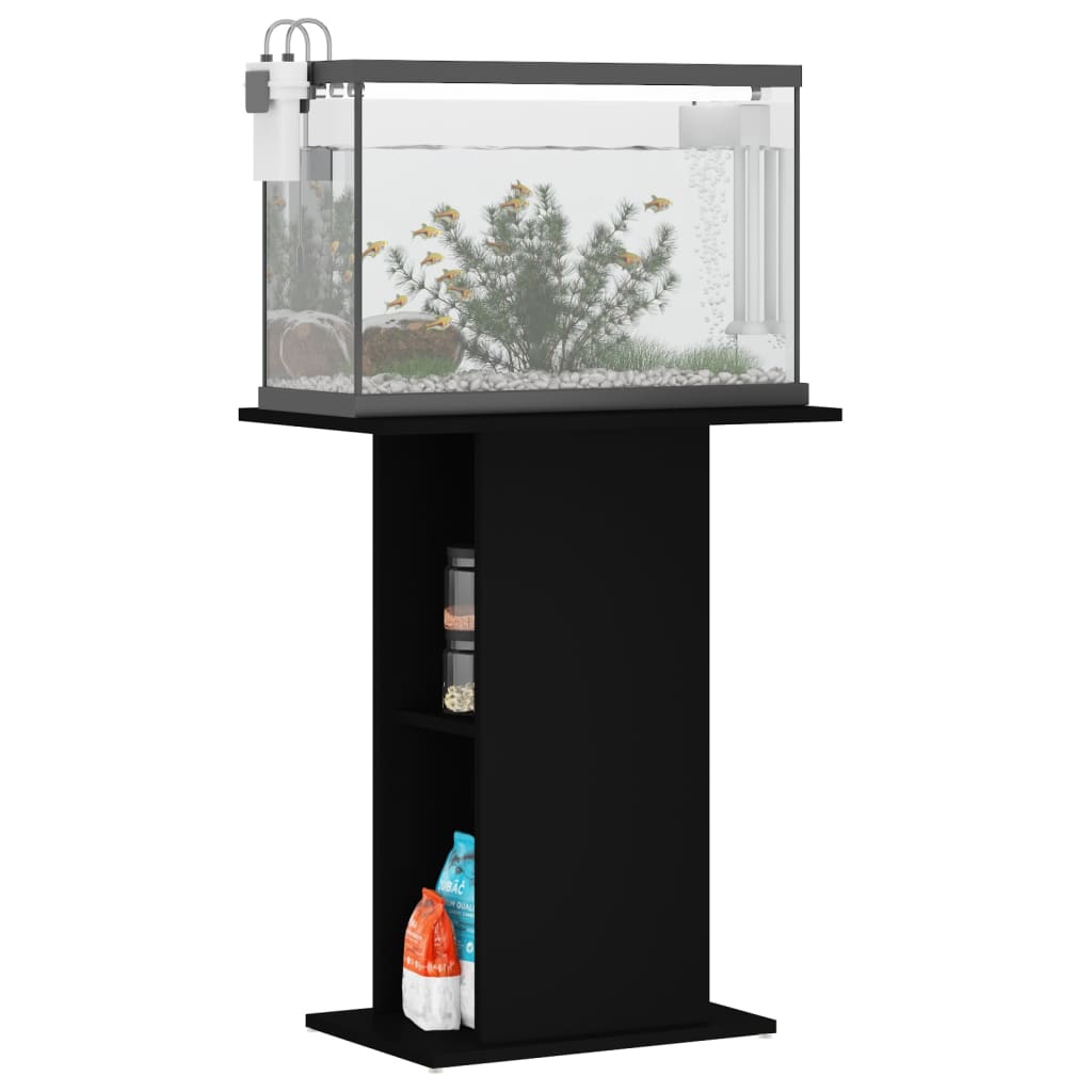 Aquariumstandaard 60,5x36x72,5 cm bewerkt hout gerookt eiken