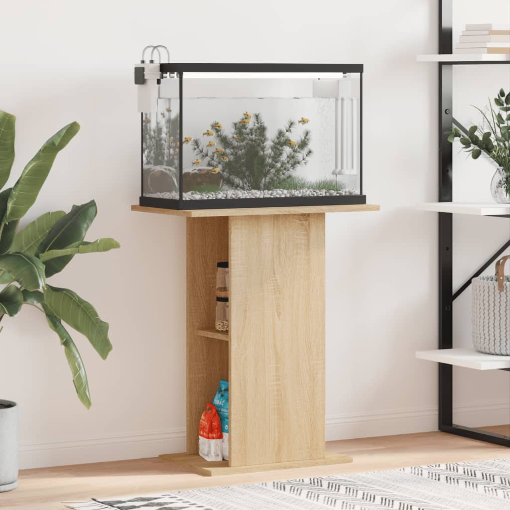 Support pour aquarium 60,5x36x72,5 cm en dérivé du bois