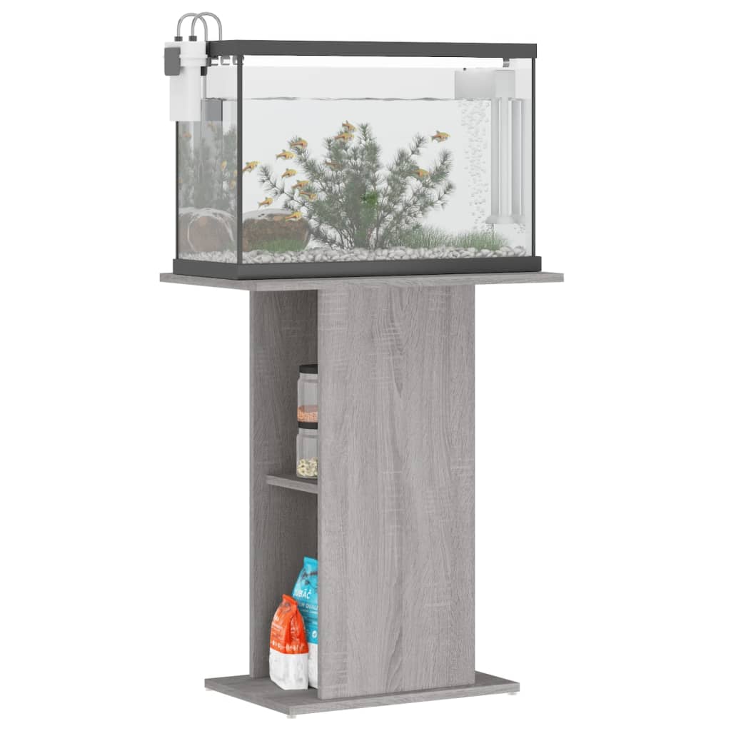 Aquariumstandaard 60,5x36x72,5 cm bewerkt hout gerookt eiken