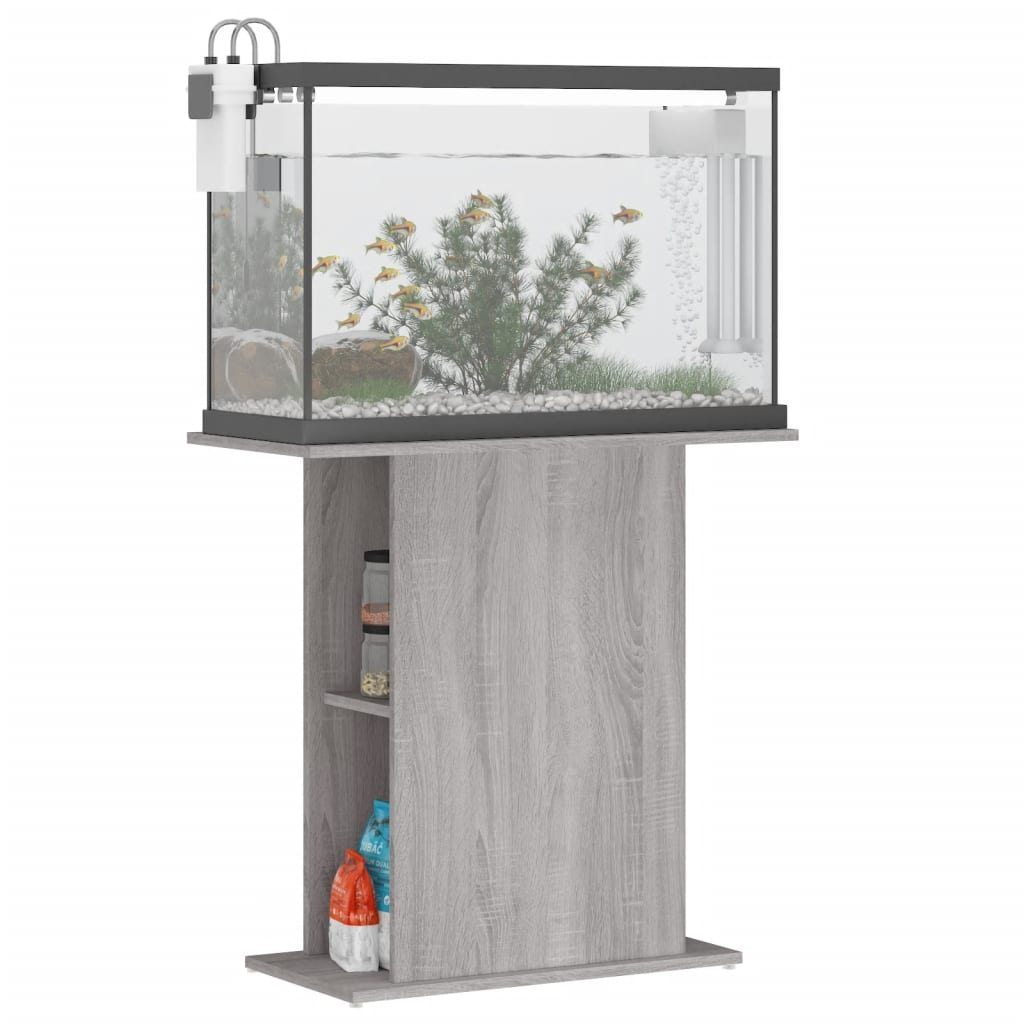 Aquariumstandaard 60,5x36x72,5 cm bewerkt hout gerookt eiken