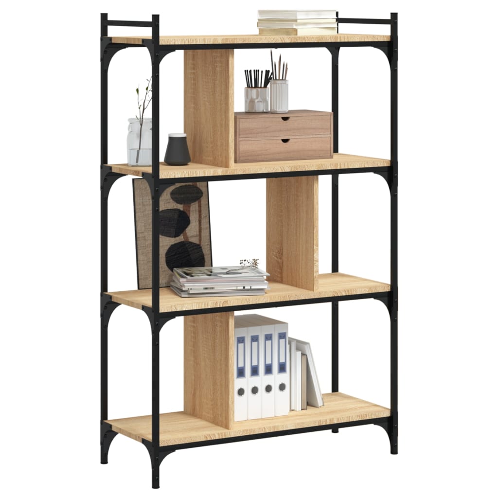 Boekenkast 5-laags 76x32x158 cm bewerkt hout