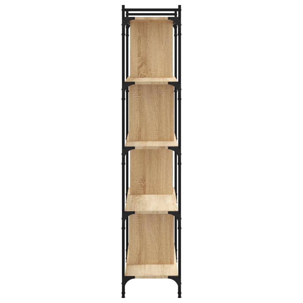 Boekenkast 5-laags 76x32x158 cm bewerkt hout