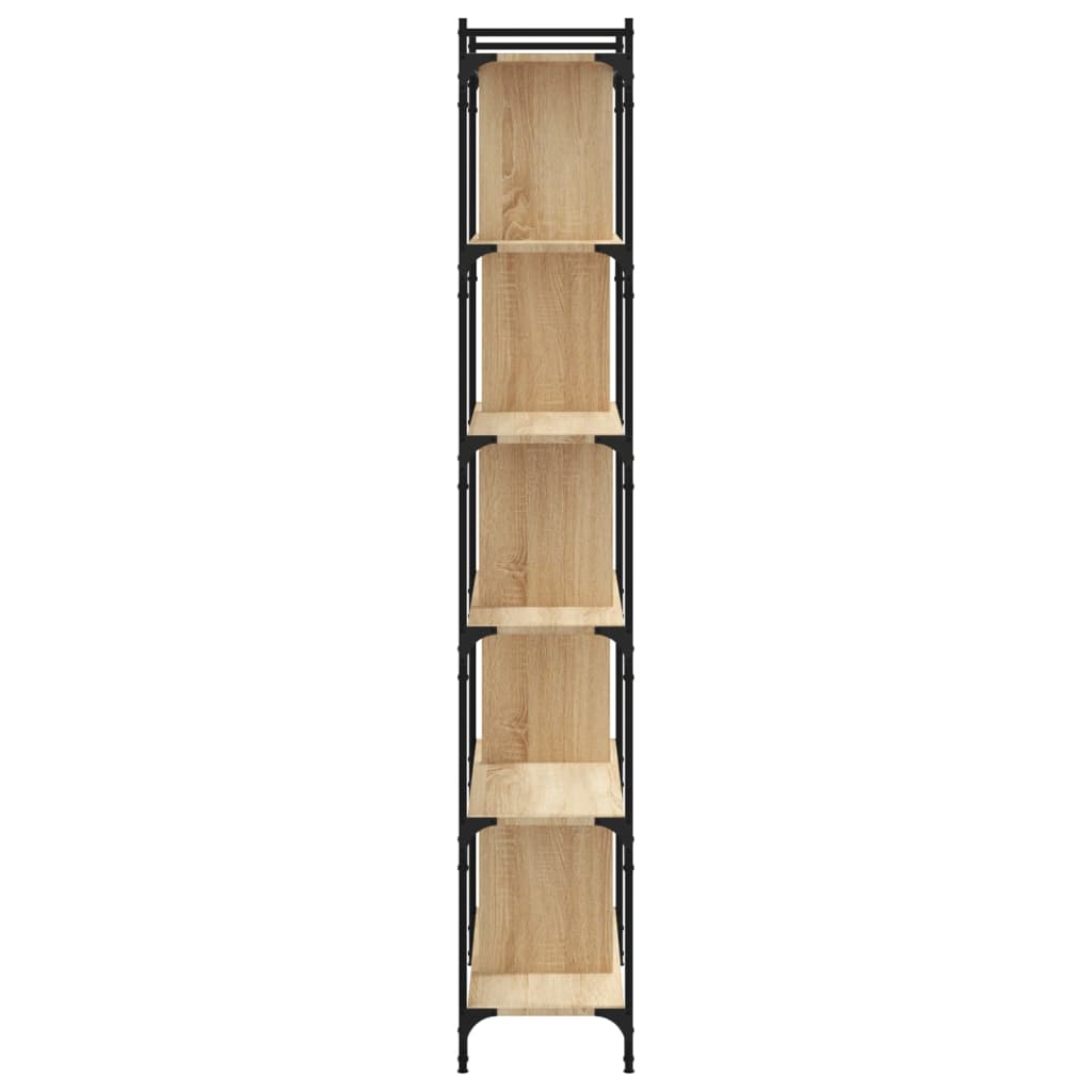 Boekenkast 5-laags 76x32x158 cm bewerkt hout