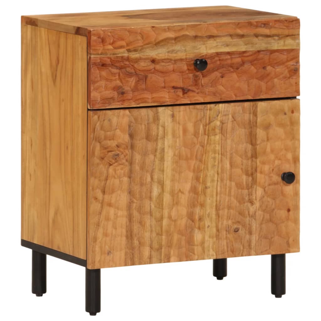 Table de chevet 50x33x60 cm en bois de manguier massif