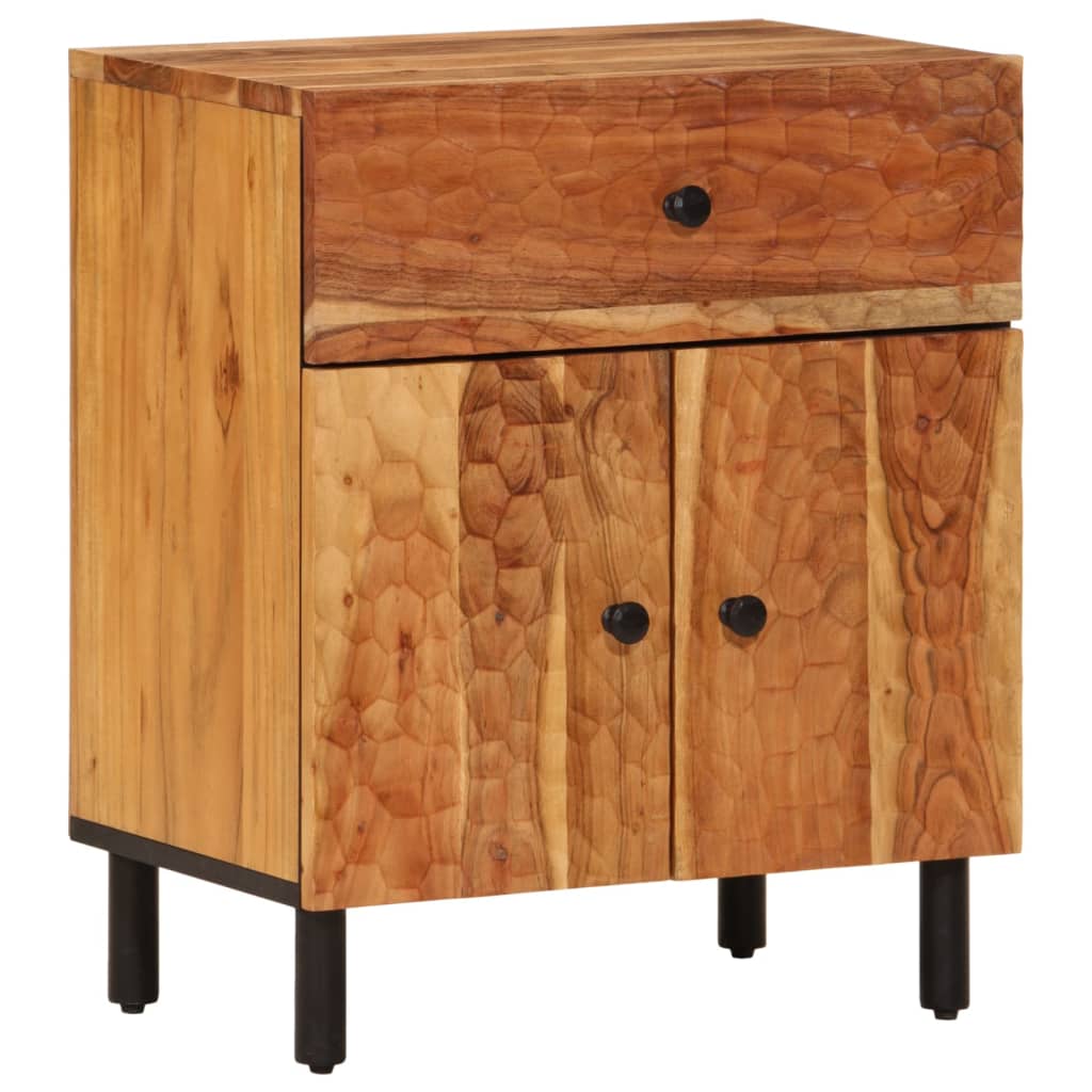 Table de chevet 50x33x60 cm en bois de manguier massif