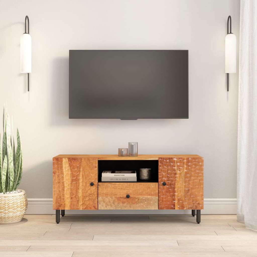 Tv-meubel 105x33x46cm massief mangohout