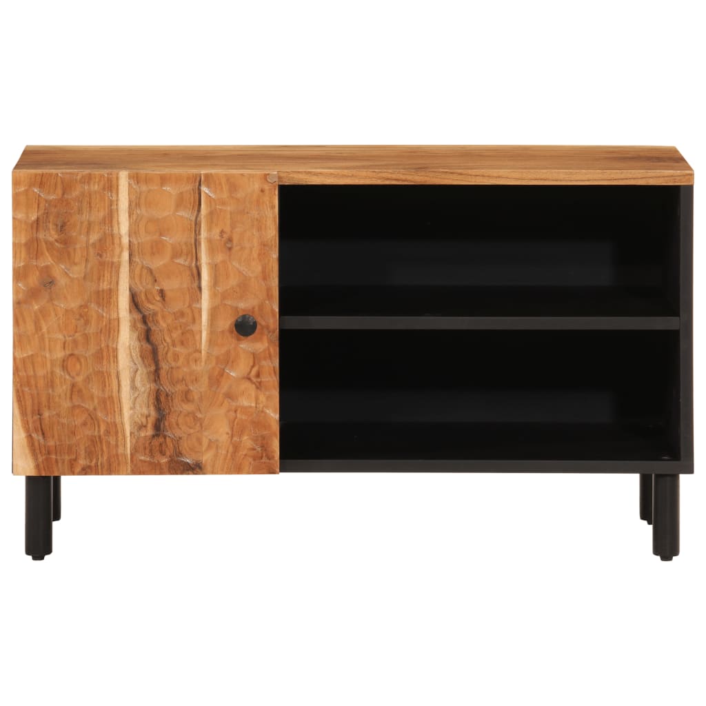 Meuble TV 80x33x46 cm en bois d'acacia massif