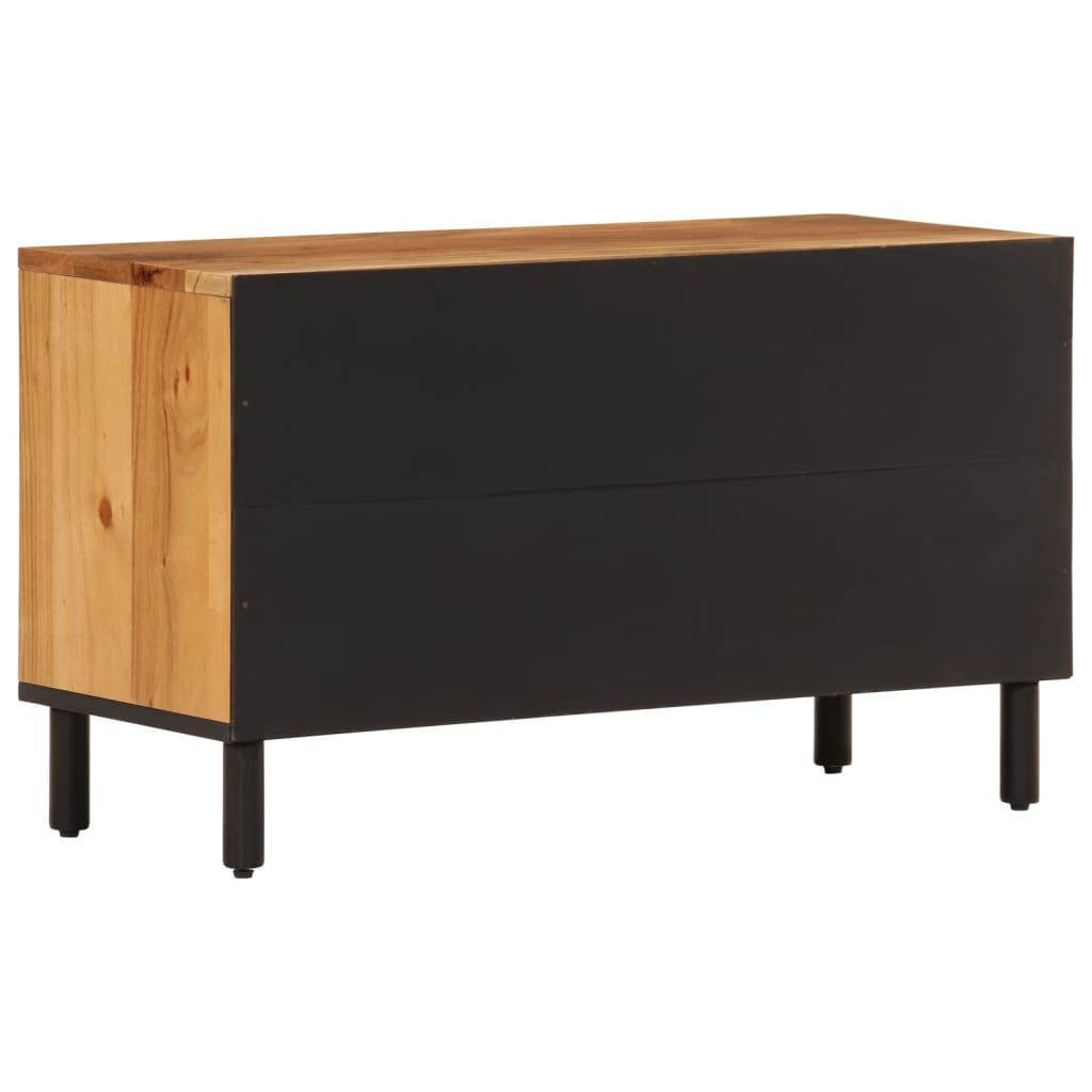 Meuble TV 80x33x46 cm en bois d'acacia massif