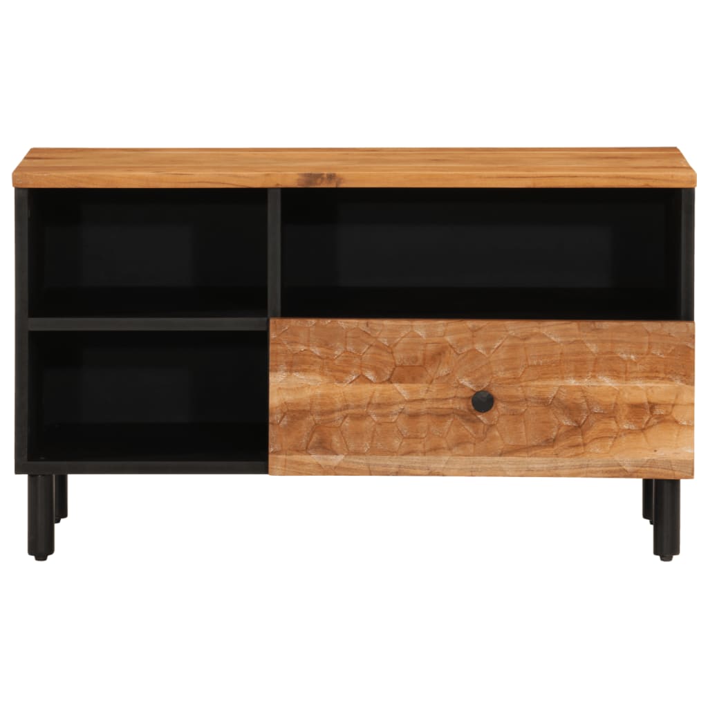 Meuble TV 80x33x46 cm en bois de manguier massif