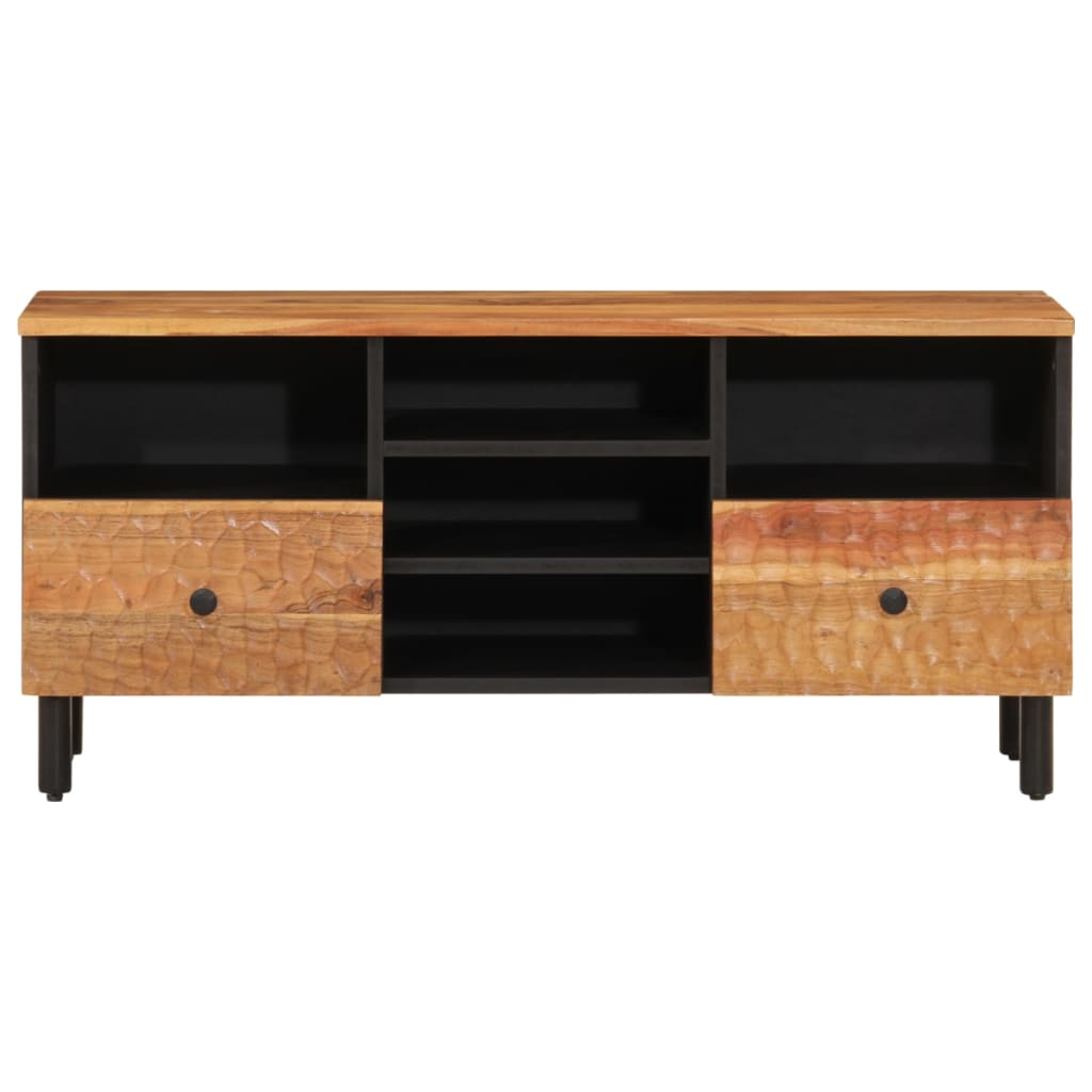 Meuble TV 100x33x46 cm en bois d'acacia massif