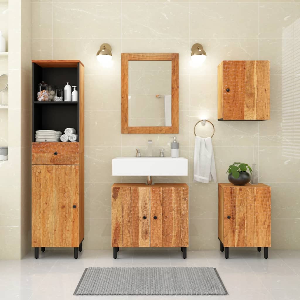 Meuble de salle de bain 38x33x58 cm en bois d'acacia massif