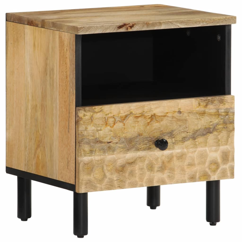 Table de chevet 40x33x46 cm en bois de manguier massif