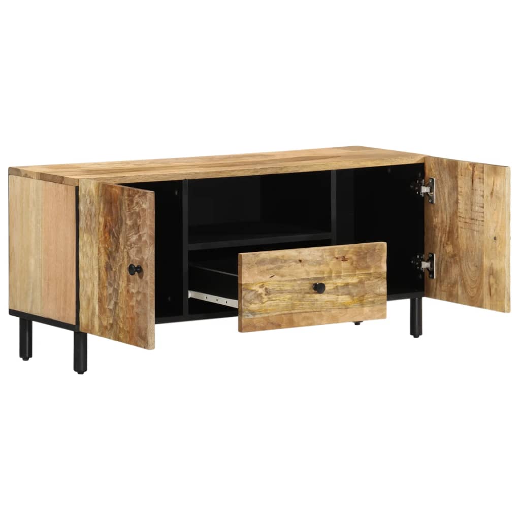 Meuble TV 105x33x46cm bois de manguier massif