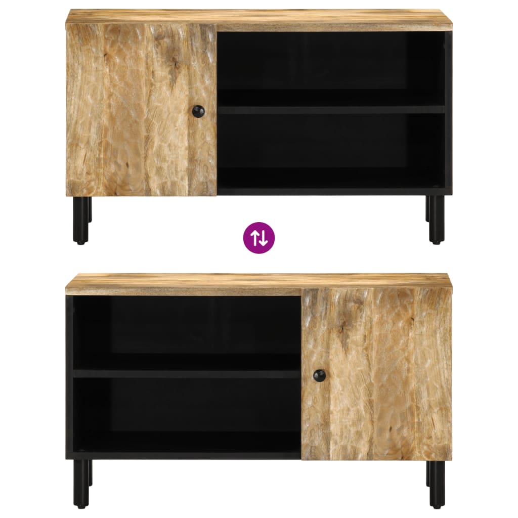 Meuble TV 80x33x46 cm en bois d'acacia massif