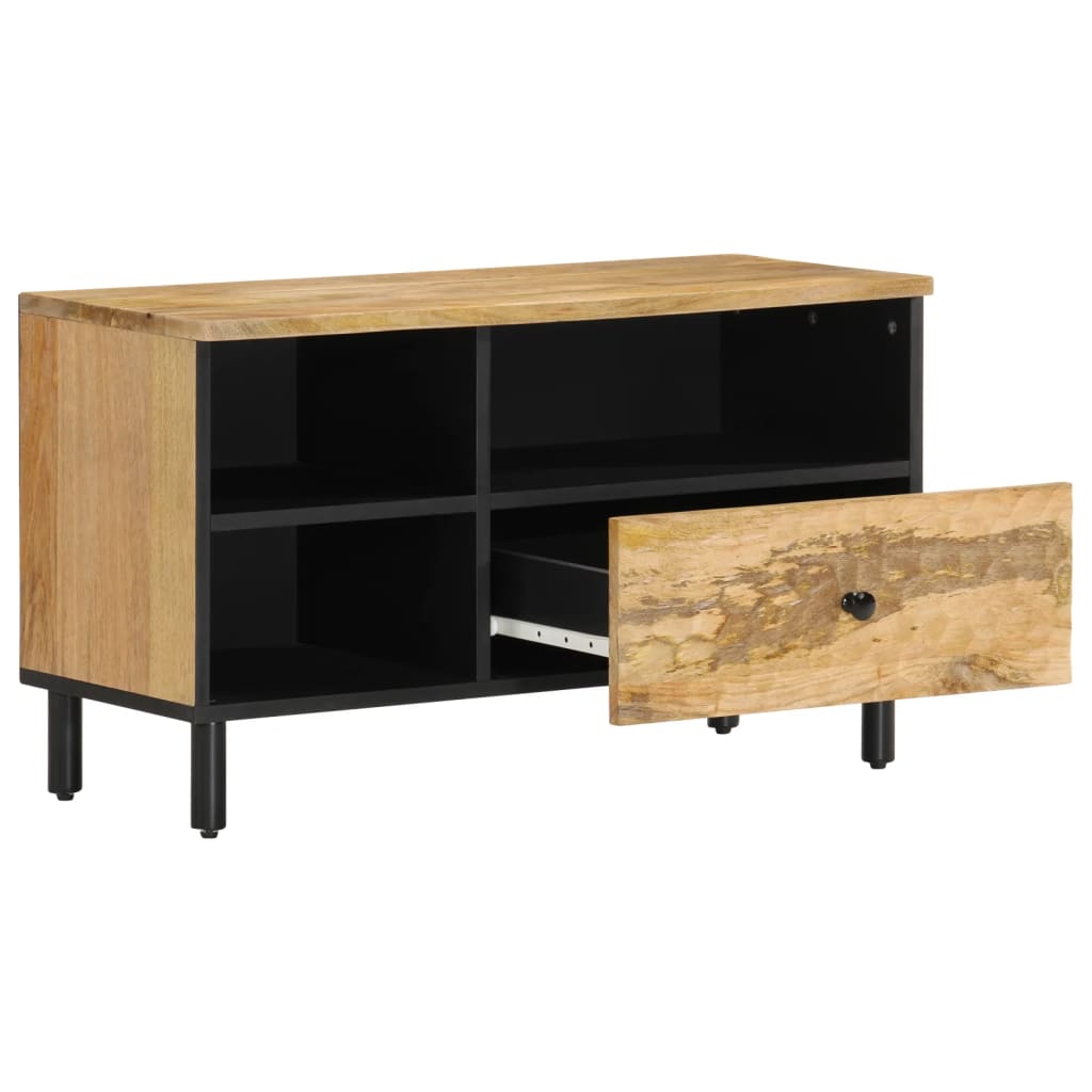 Meuble TV 80x33x46 cm en bois de manguier massif