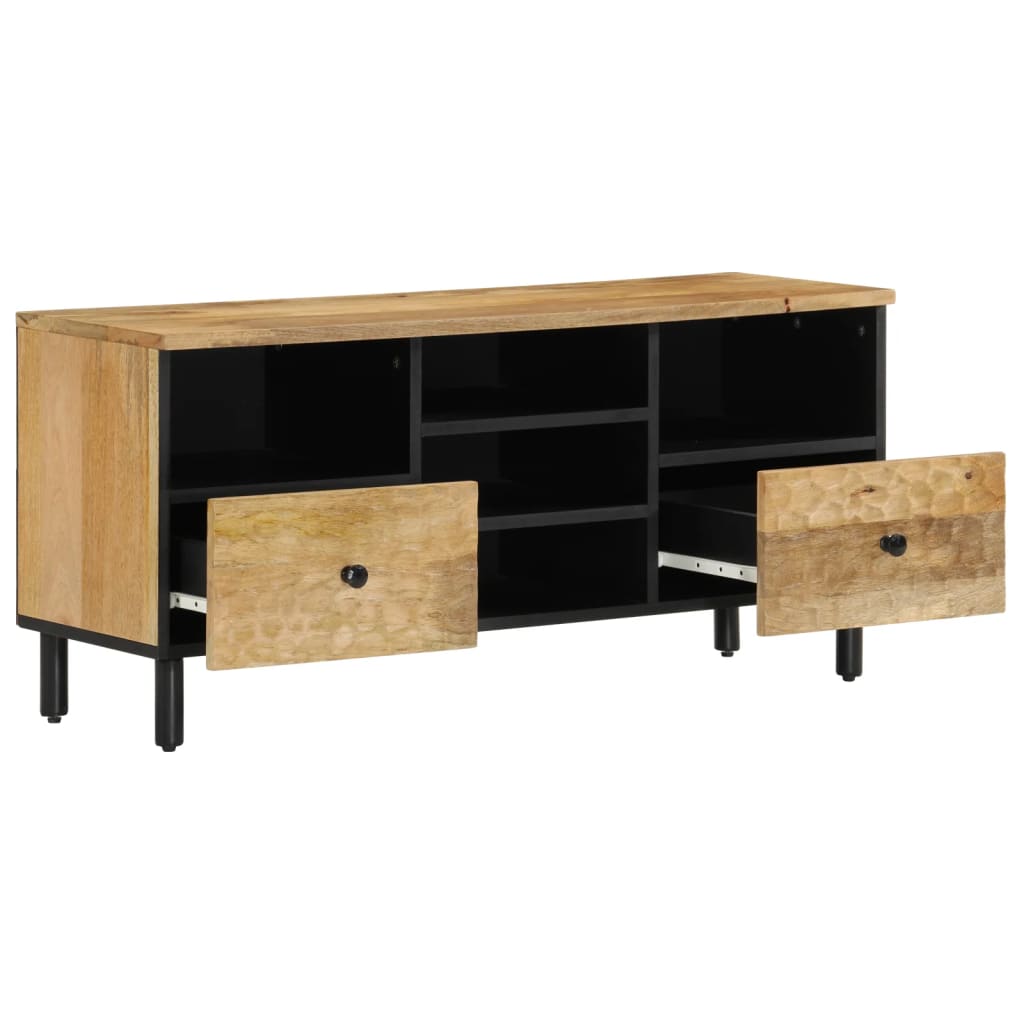 Meuble TV 100x33x46 cm en bois d'acacia massif