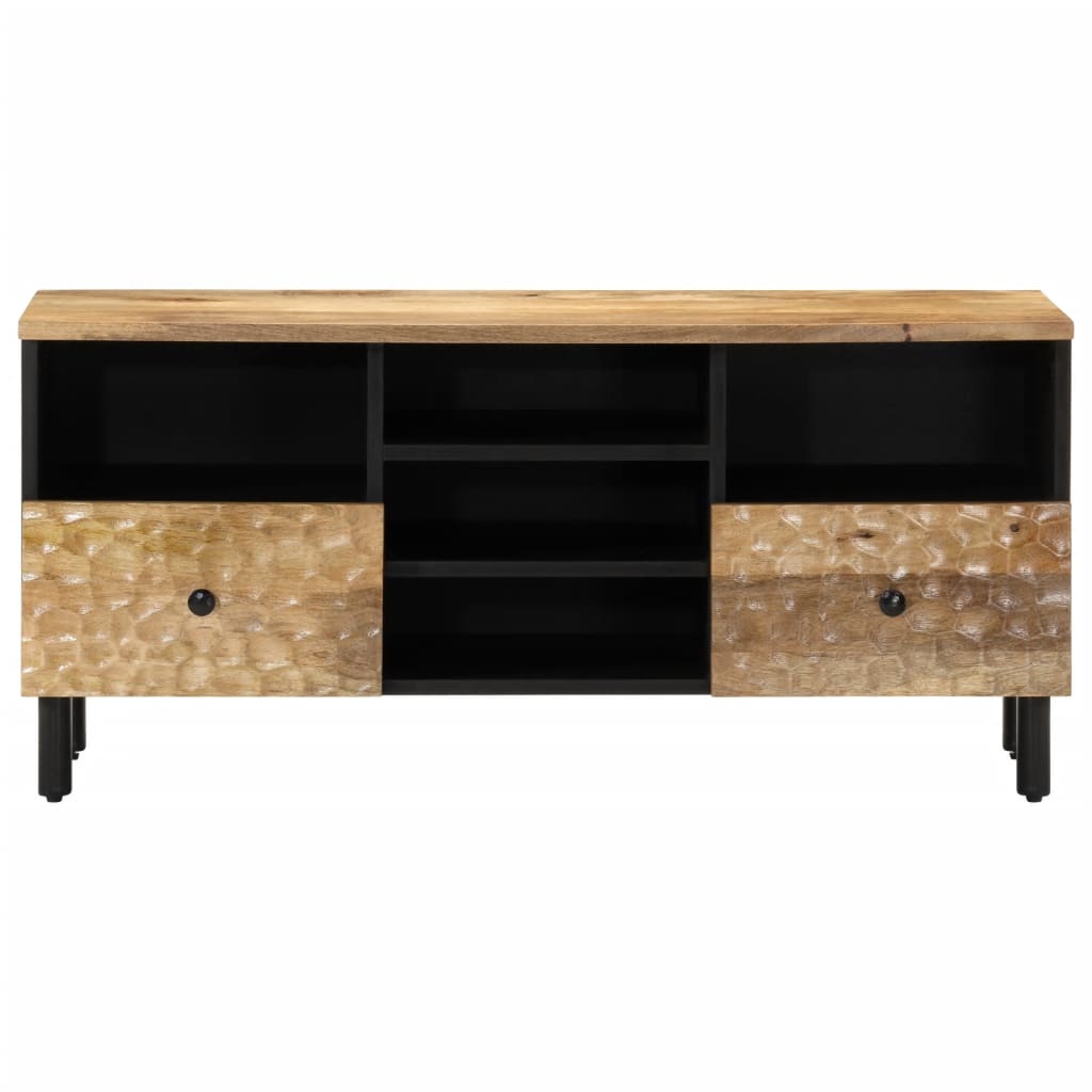 Meuble TV 100x33x46 cm en bois d'acacia massif