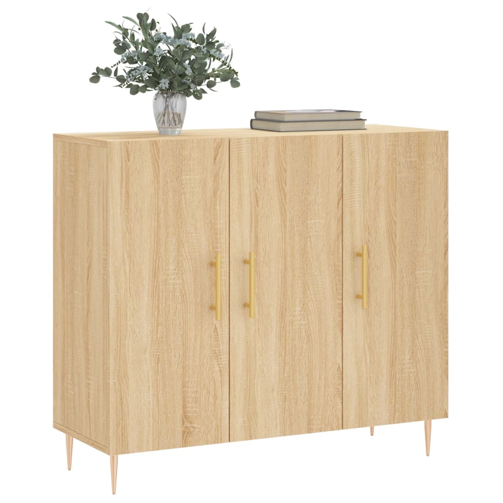 Dressoir 90x34x80 cm bewerkt hout