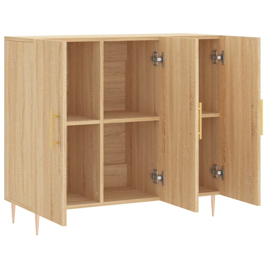 Dressoir 90x34x80 cm bewerkt hout