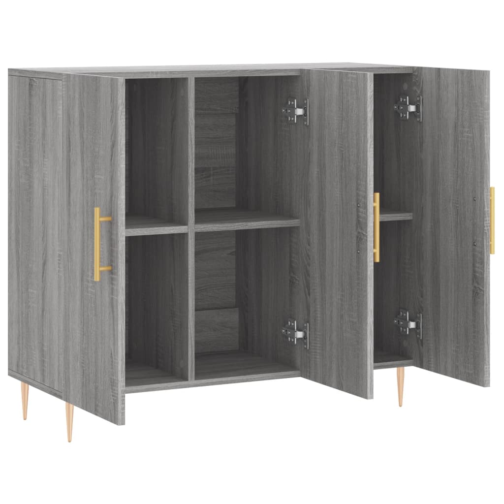 Dressoir 90x34x80 cm bewerkt hout