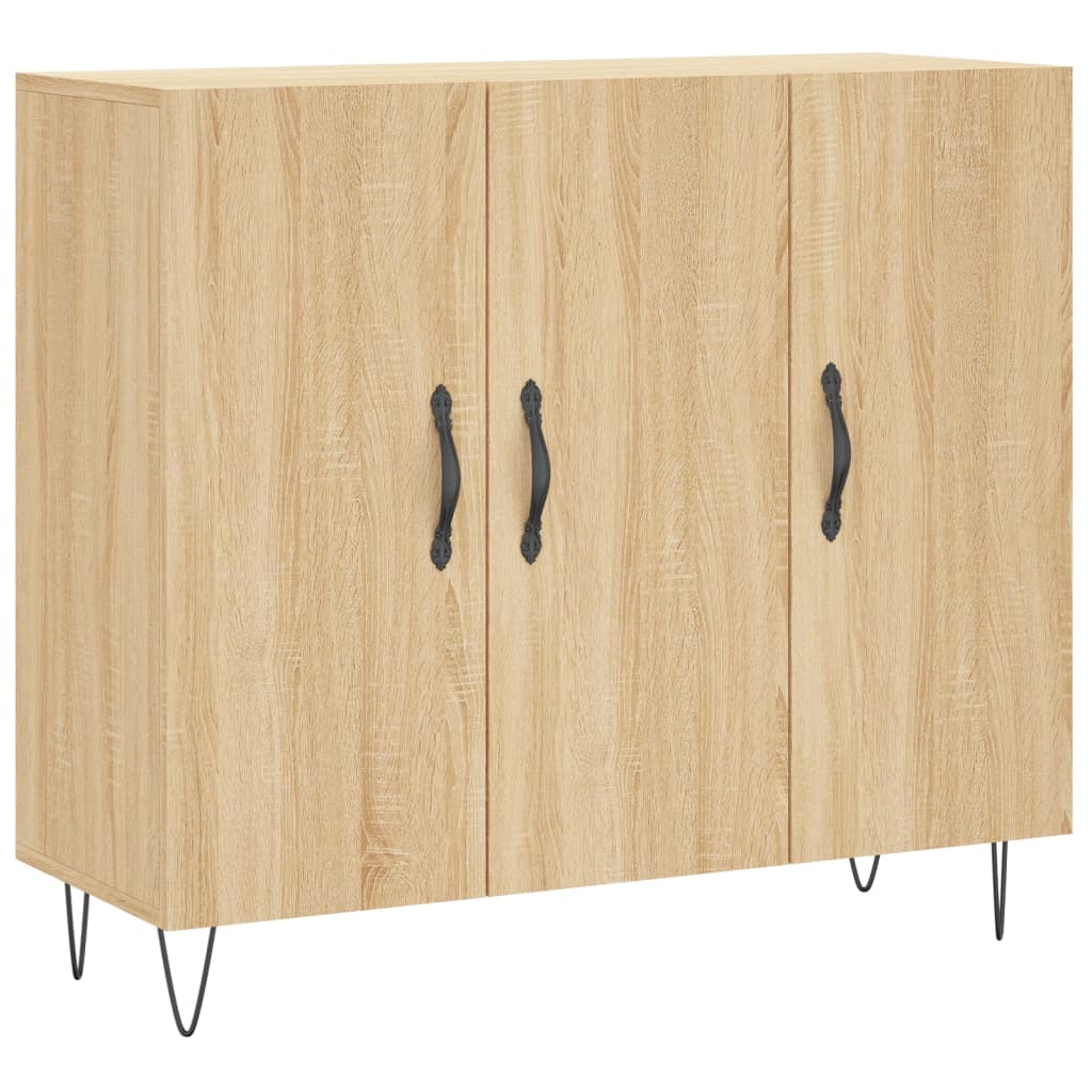 Dressoir 90x34x80 cm bewerkt hout