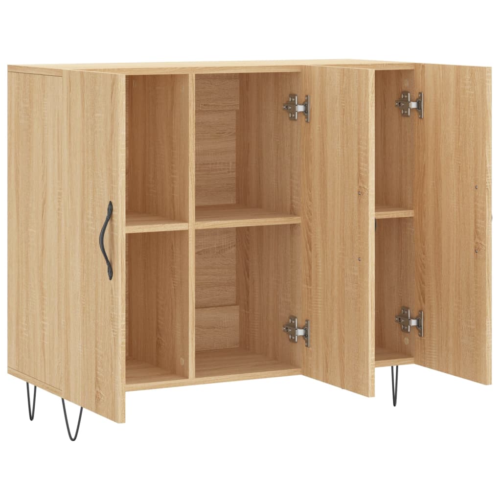 Dressoir 90x34x80 cm bewerkt hout