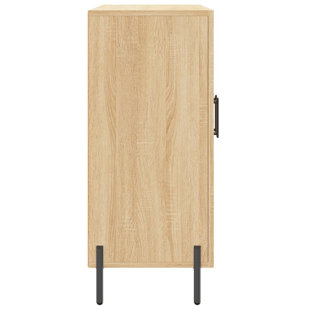 Dressoir 90x34x80 cm bewerkt hout eikenkleurig