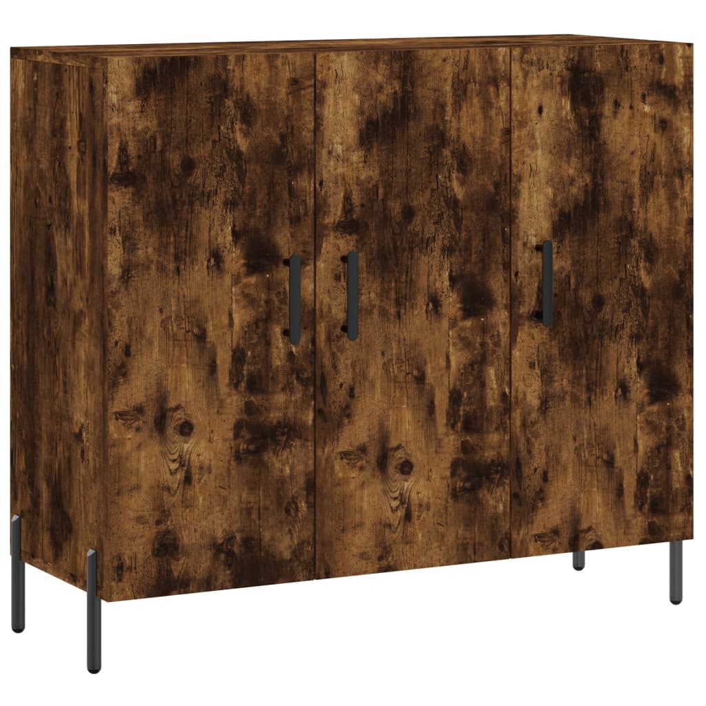 Buffet 90x34x80 cm en dérivé du bois couleur chêne