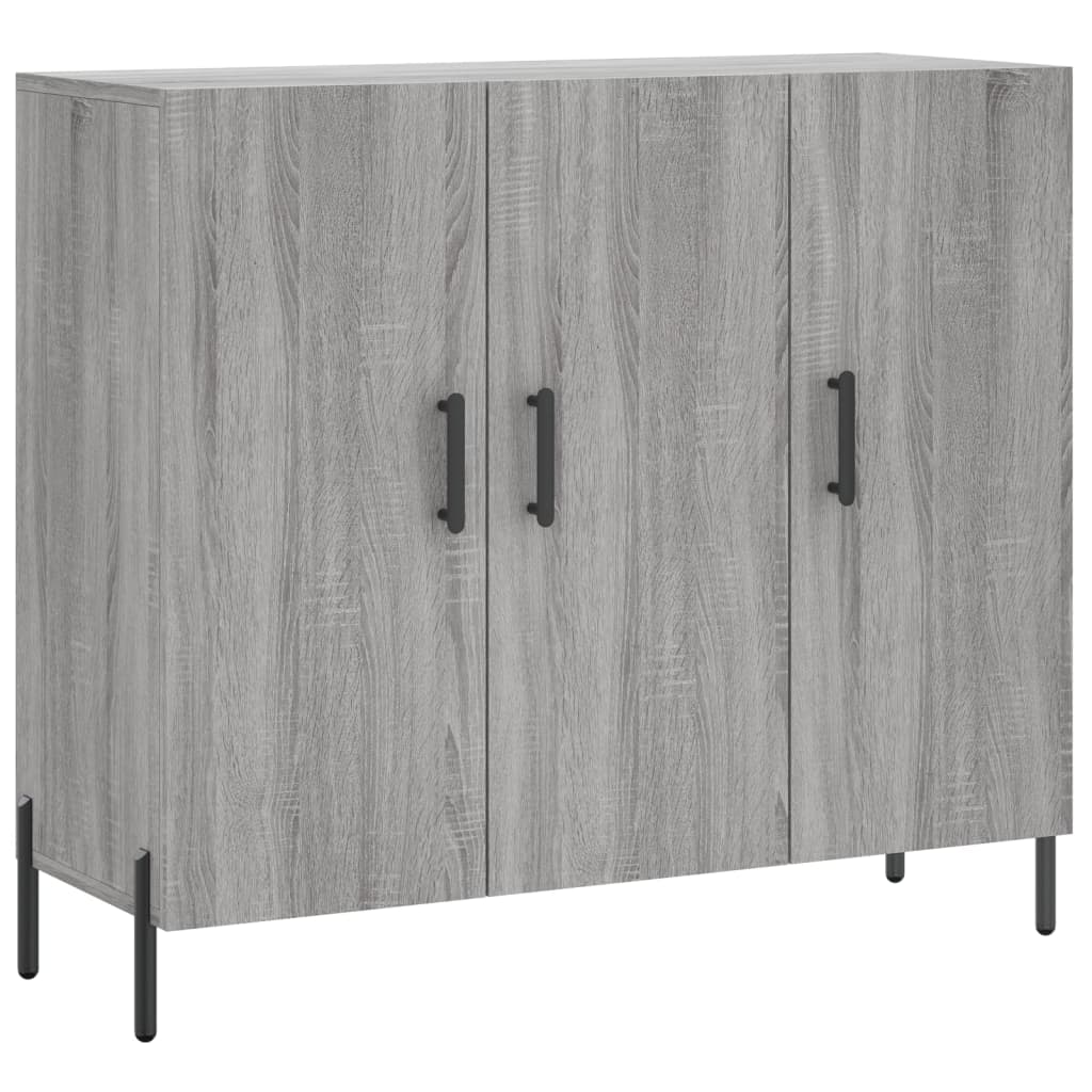 Dressoir 90x34x80 cm bewerkt hout eikenkleurig