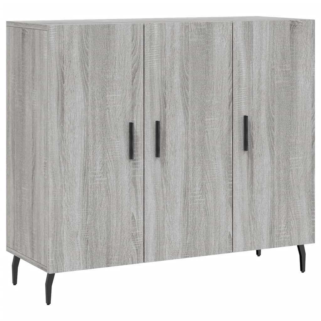 Dressoir 90x34x80 cm bewerkt hout bruin eikenkleur