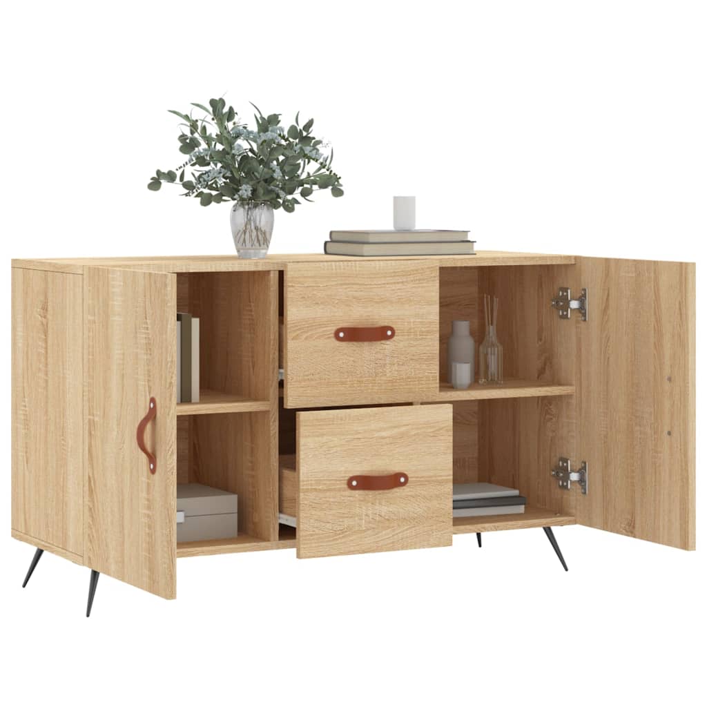 Dressoir 100x36x60 cm bewerkt hout eikenkleurig