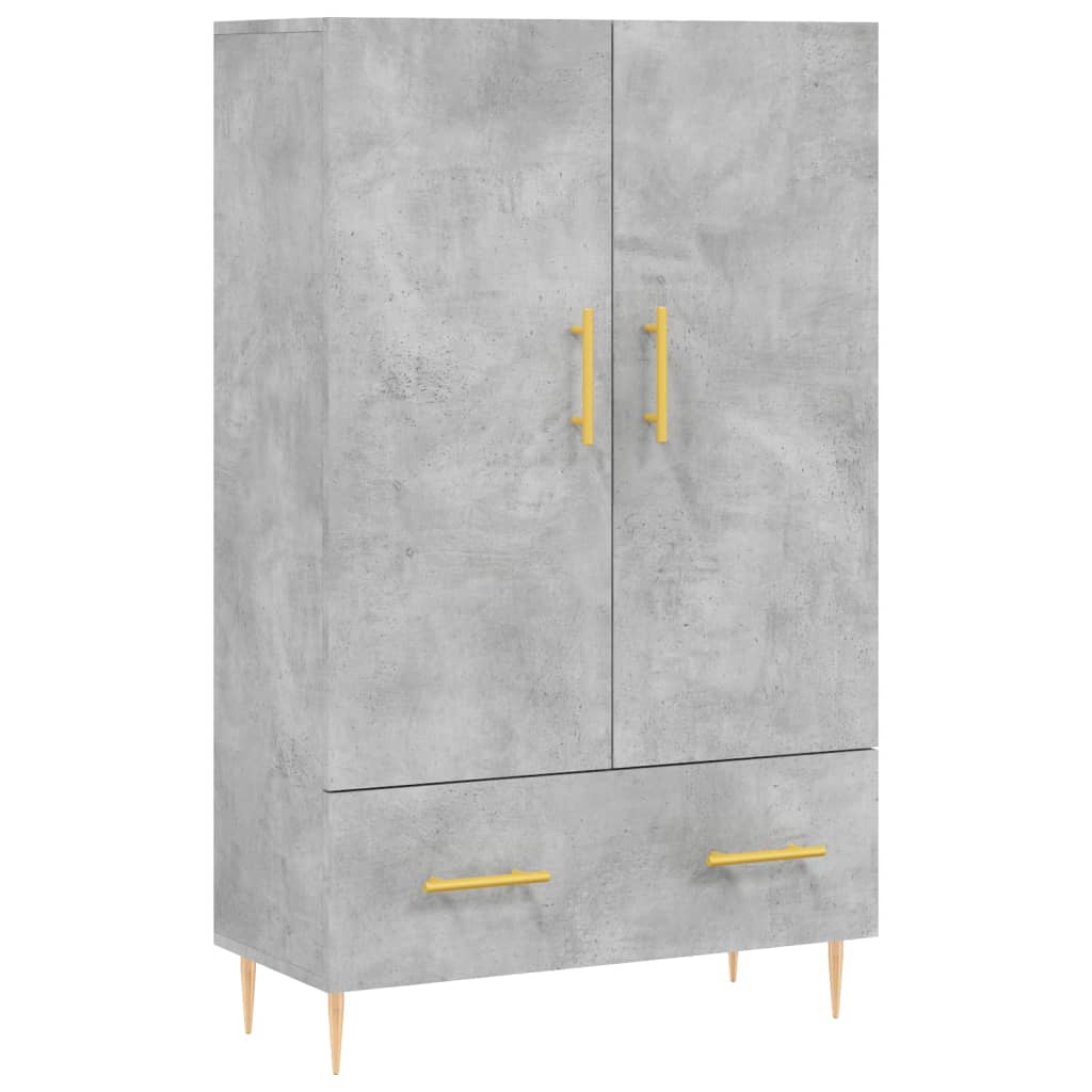 Armoire haute 69,5x31x115 cm en dérivé du bois, couleur chêne