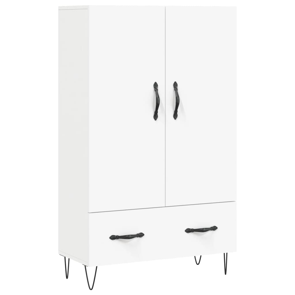 Armoire haute 69,5x31x115 cm en dérivé du bois, couleur chêne