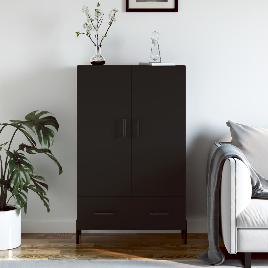 Armoire haute 69,5x31x115 cm en dérivé du bois, couleur chêne