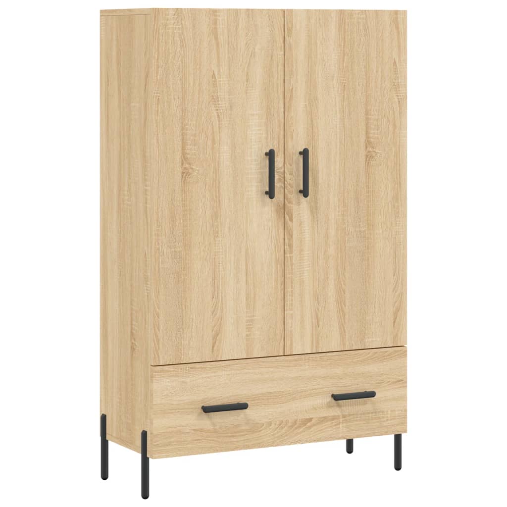 Armoire haute 69,5x31x115 cm en dérivé du bois, couleur chêne