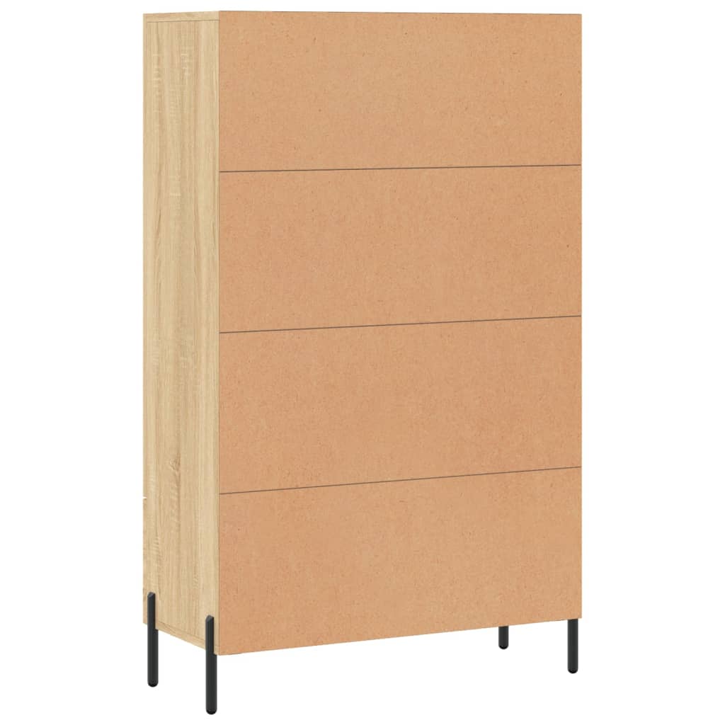 Armoire haute 69,5x31x115 cm en dérivé du bois, couleur chêne