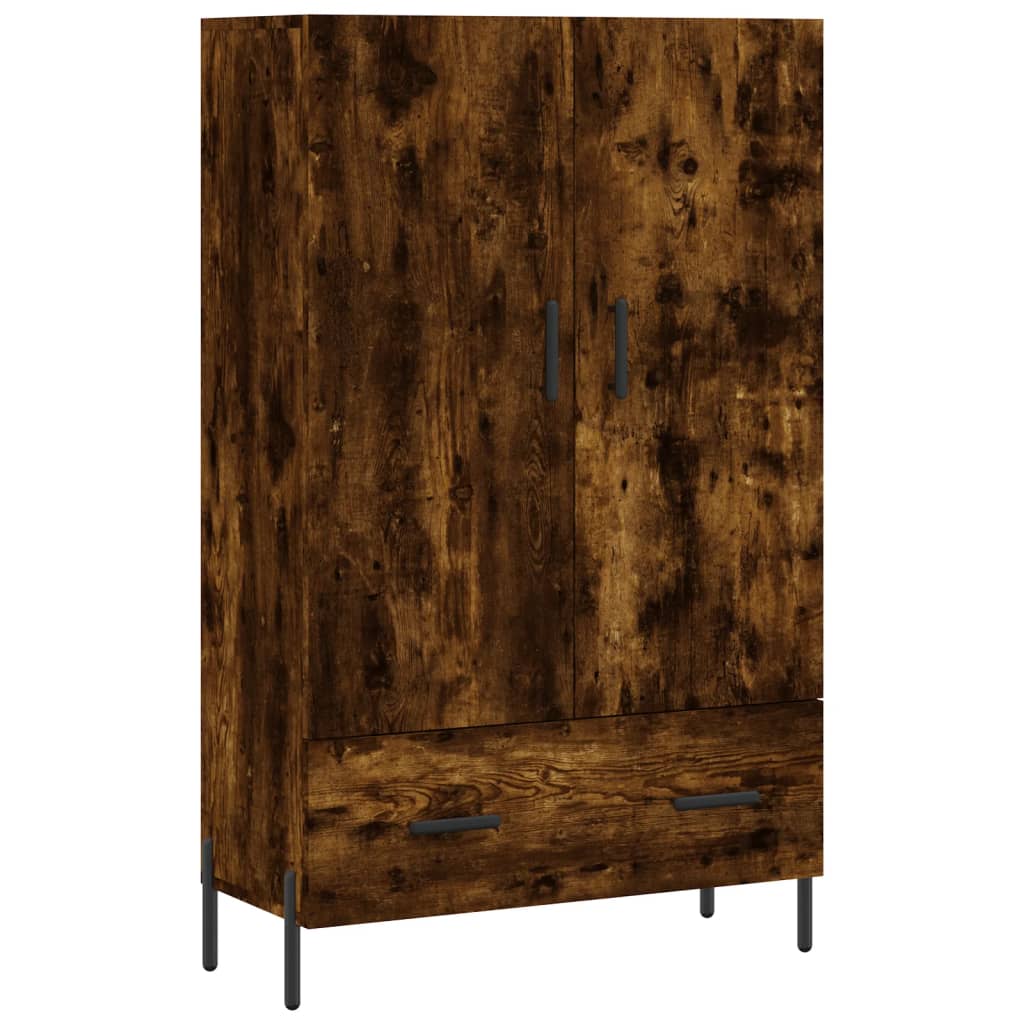 Armoire haute 69,5x31x115 cm en dérivé du bois, couleur chêne