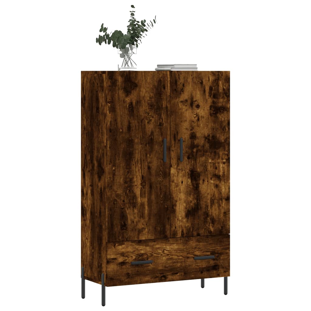 Armoire haute 69,5x31x115 cm en dérivé du bois, couleur chêne