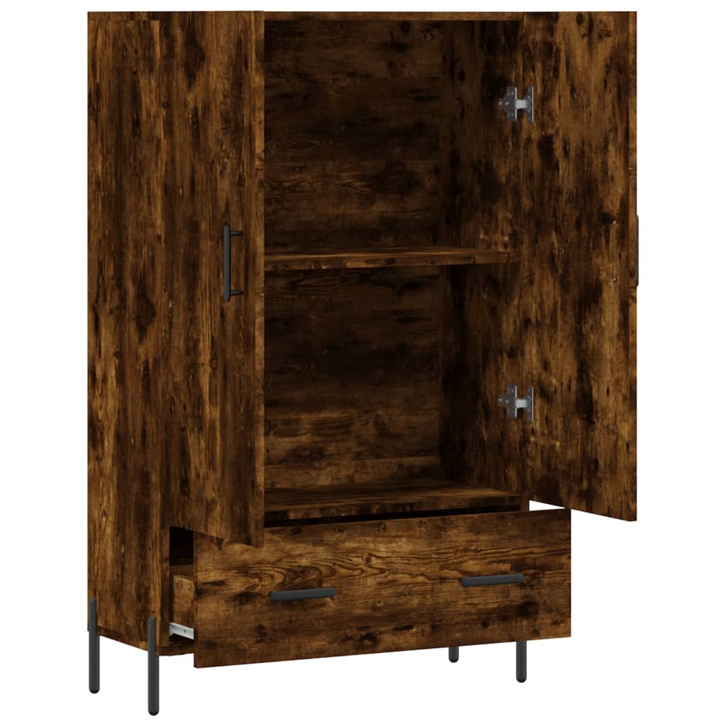 Armoire haute 69,5x31x115 cm en dérivé du bois, couleur chêne