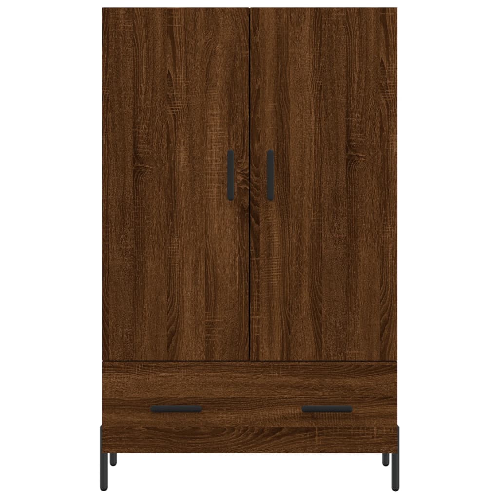 Armoire haute 69,5x31x115 cm en dérivé du bois, couleur chêne