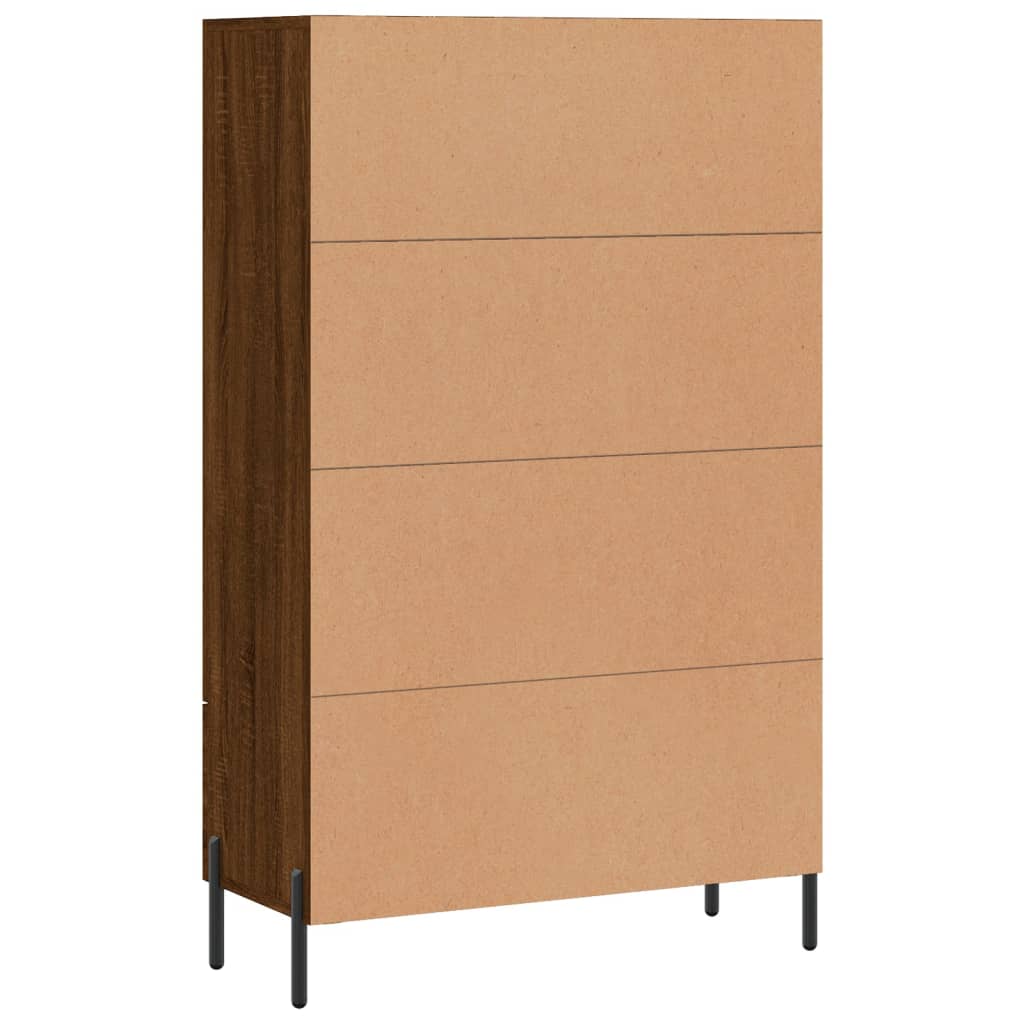 Armoire haute 69,5x31x115 cm en dérivé du bois, couleur chêne