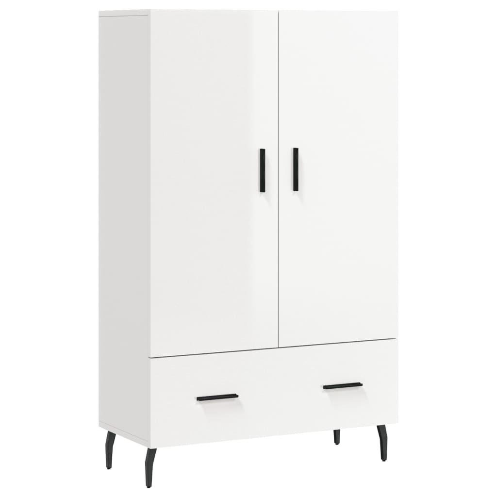 Armoire haute 69,5x31x115 cm en dérivé du bois, couleur chêne