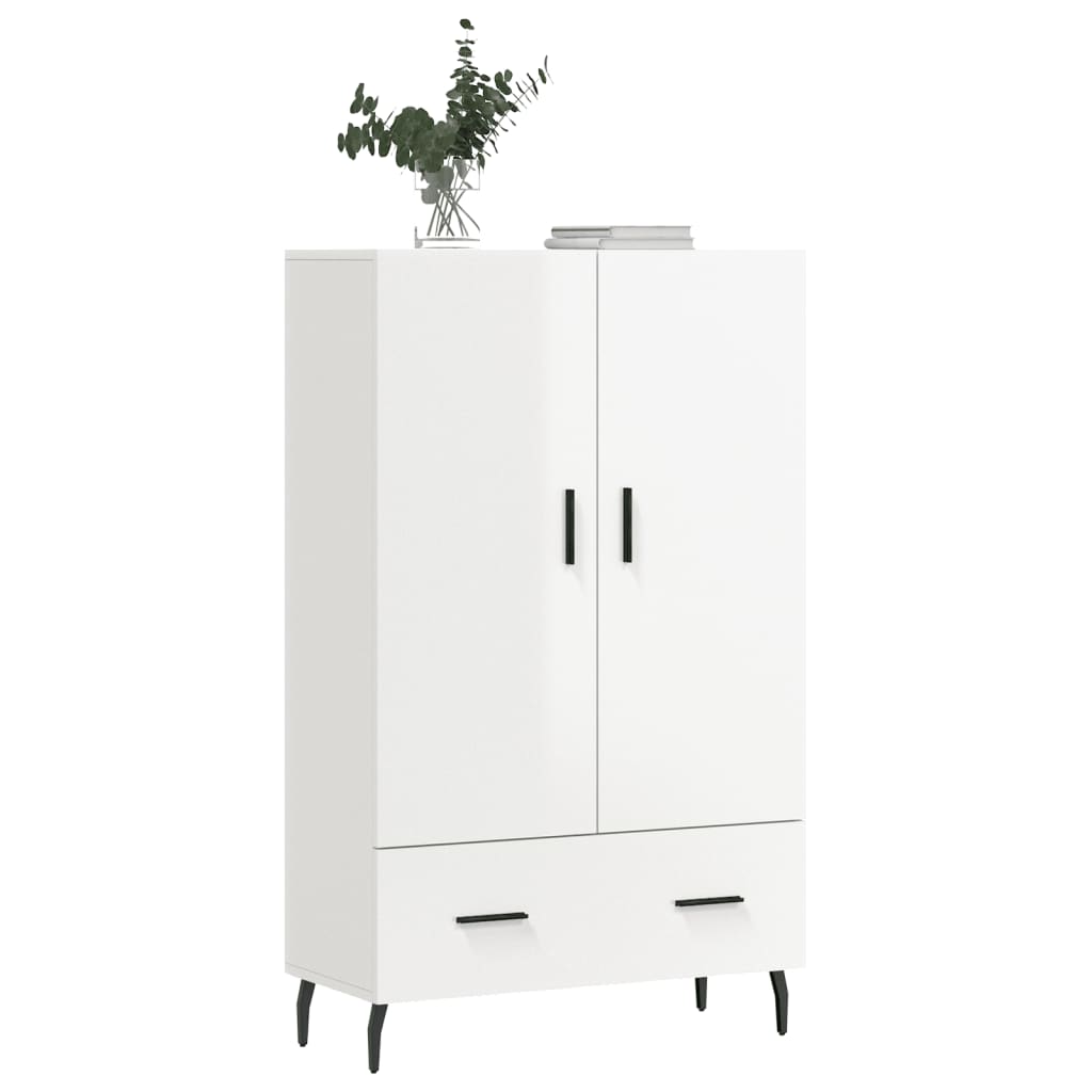 Armoire haute 69,5x31x115 cm en dérivé du bois, couleur chêne