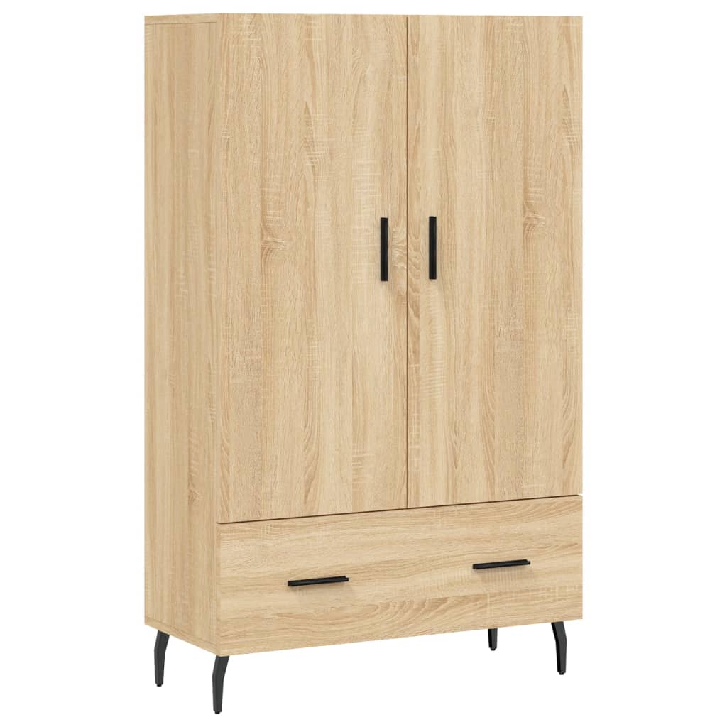 Armoire haute 69,5x31x115 cm en dérivé du bois, couleur chêne