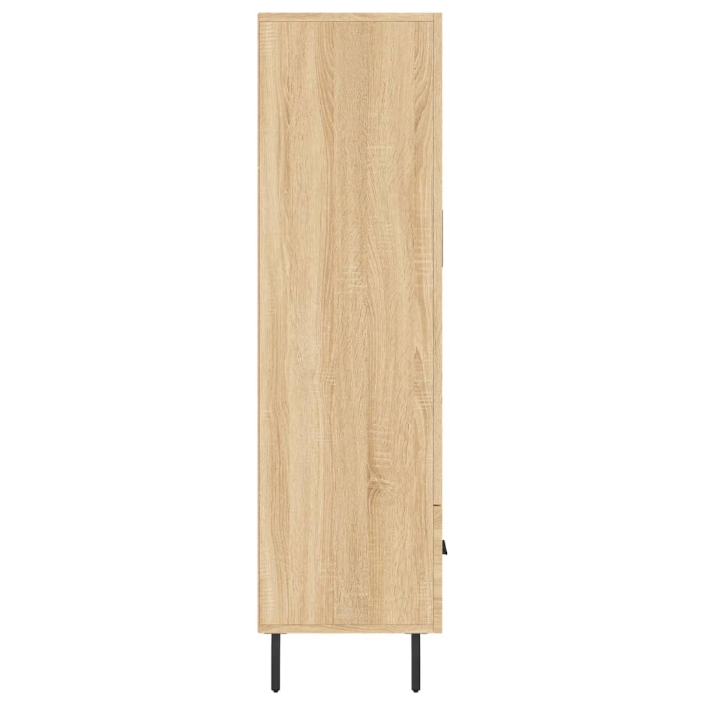 Armoire haute 69,5x31x115 cm en dérivé du bois, couleur chêne