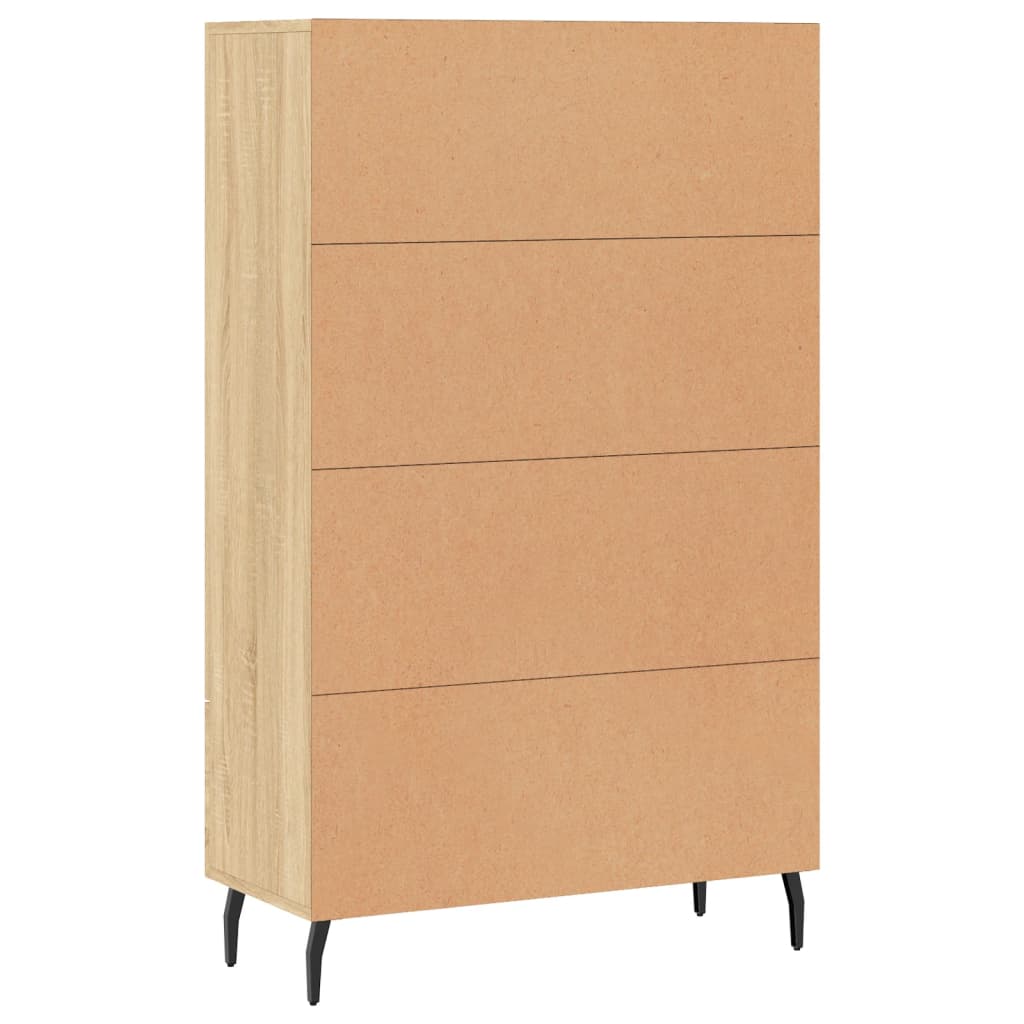 Armoire haute 69,5x31x115 cm en dérivé du bois, couleur chêne