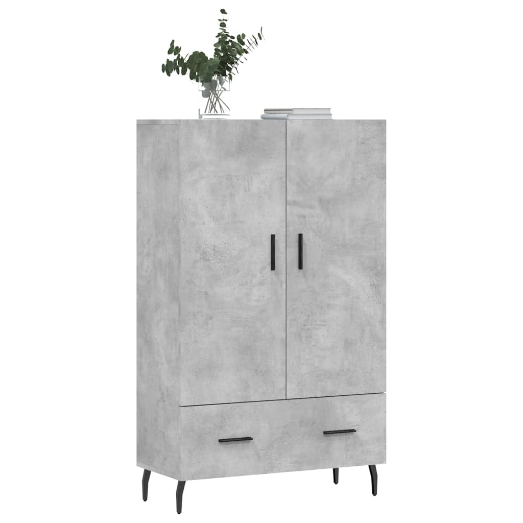 Armoire haute 69,5x31x115 cm en dérivé du bois, couleur chêne