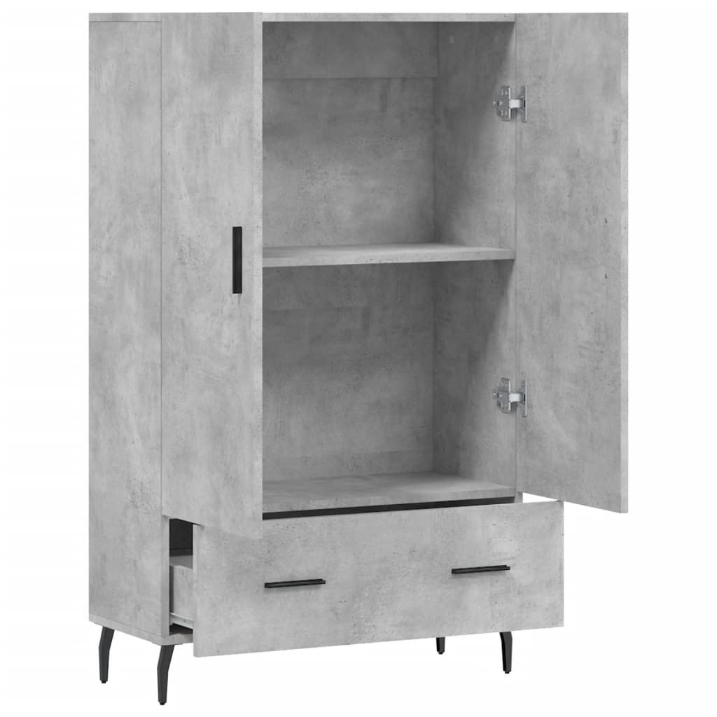 Armoire haute 69,5x31x115 cm en dérivé du bois, couleur chêne