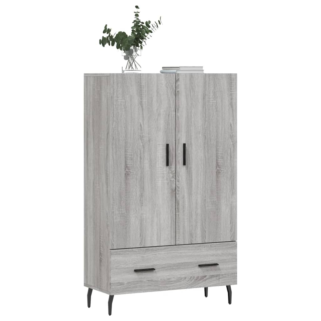 Armoire haute 69,5x31x115 cm en dérivé du bois, couleur chêne